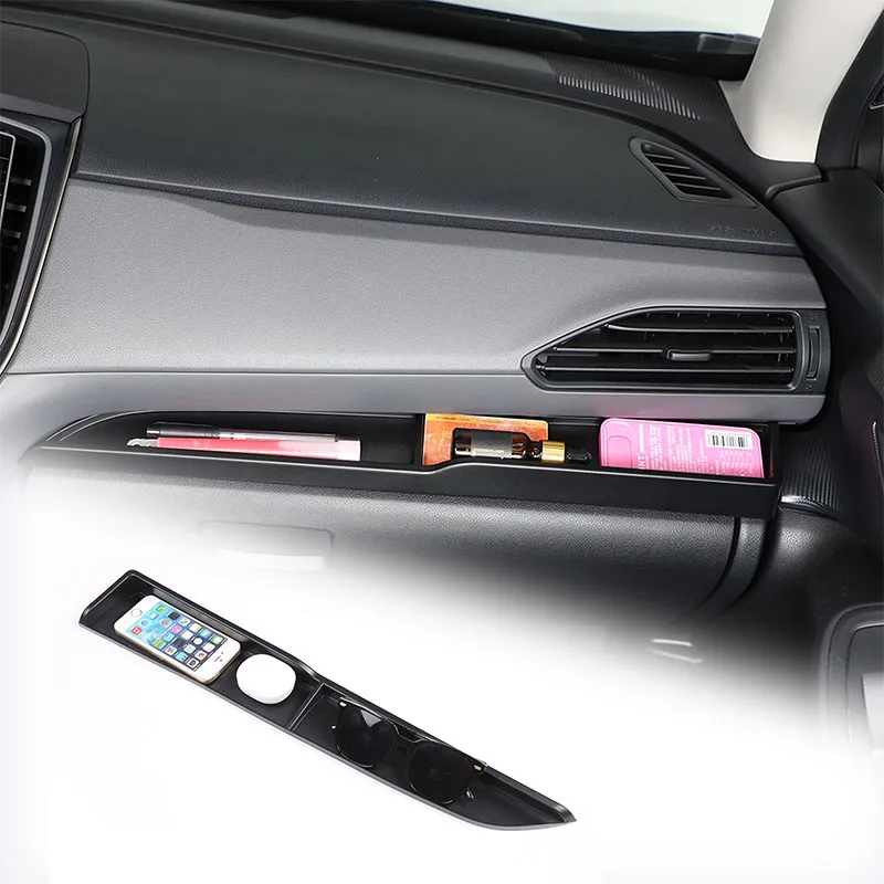 

For Subaru WRX Crosstrek 2022-2025 ABS Black Car Co-Pilot Glove Box Storage Box Mobile Phone Pallet Car Interior Accessories