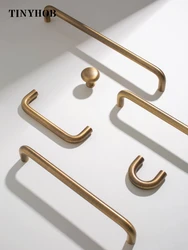 Tinyhob Minimalism Bronze Furniture Handles Wardrobe Kitchen Cupboard Cloakroom Bedside Small Cabinet Handle Decorative Knob