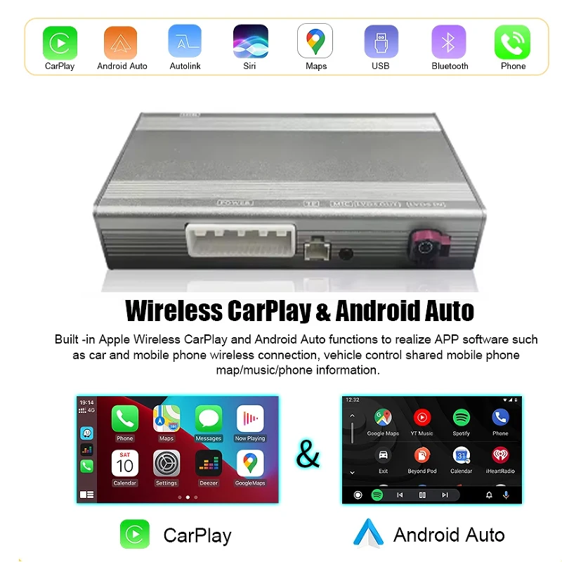 محول تلقائي لاسلكي Carplay Android لكاميرا نظام ميني كوبر كونتري مان باسمان رودستر R56 R57 R58 F55 F56 F57 CIC NBT