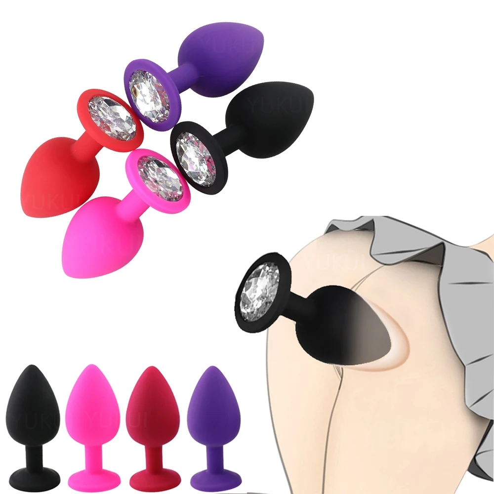 S/M/L tapón Anal de silicona Estimulación del ano masaje de próstata vibrador juguetes sexuales para mujeres hombres dilatador Anal Sex Shop Bdsm