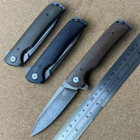 Eafengrow EF962 Real D2 Blade Micarta Handle Flipper Utility Camping Hunting Outdoor EDC Pocket Folding Knife