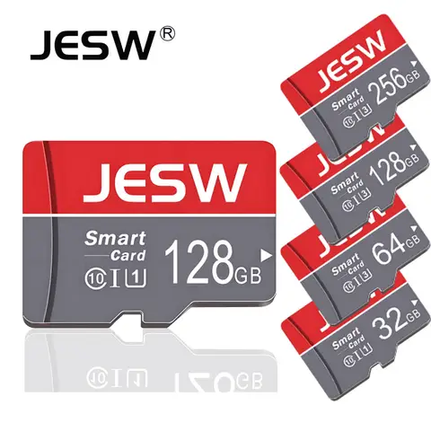 JESW Micro 256G Ultra Memoria Scheda SD TF Flash Card A1 V10 C10 U1 32GB 64G 16G 8G 4G Micro per fotocamera UAV Telefono Interruttore da tavolo