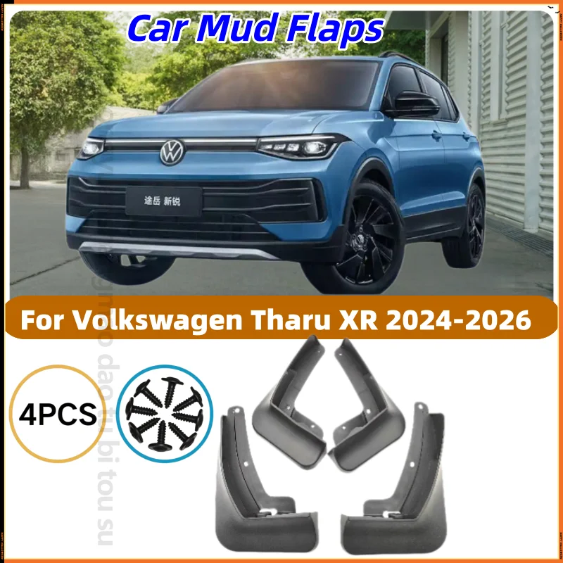Guardabarros Delanteros y Traseros de 4 Piezas para Volkswagen Tharu XR 2025 - Guardabarros Flexibles de PVC, Protección de Guardabarros Contra el Barro