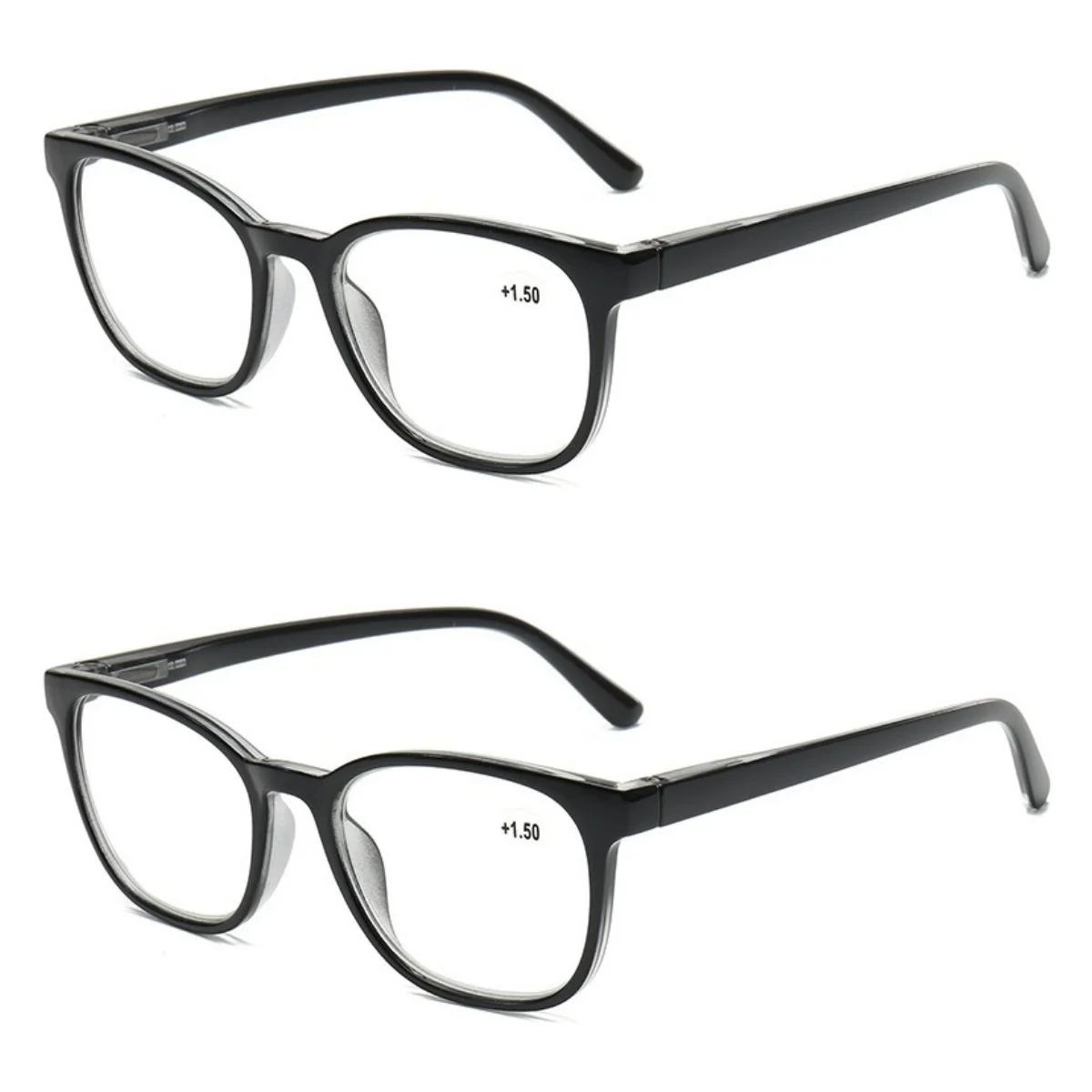 

2pcs Retro Men Women Reading Glasses Rectangle Frame With Optical Lenses +1.0~+4.0 Blue Light Blocking Hyperopia Eyewear