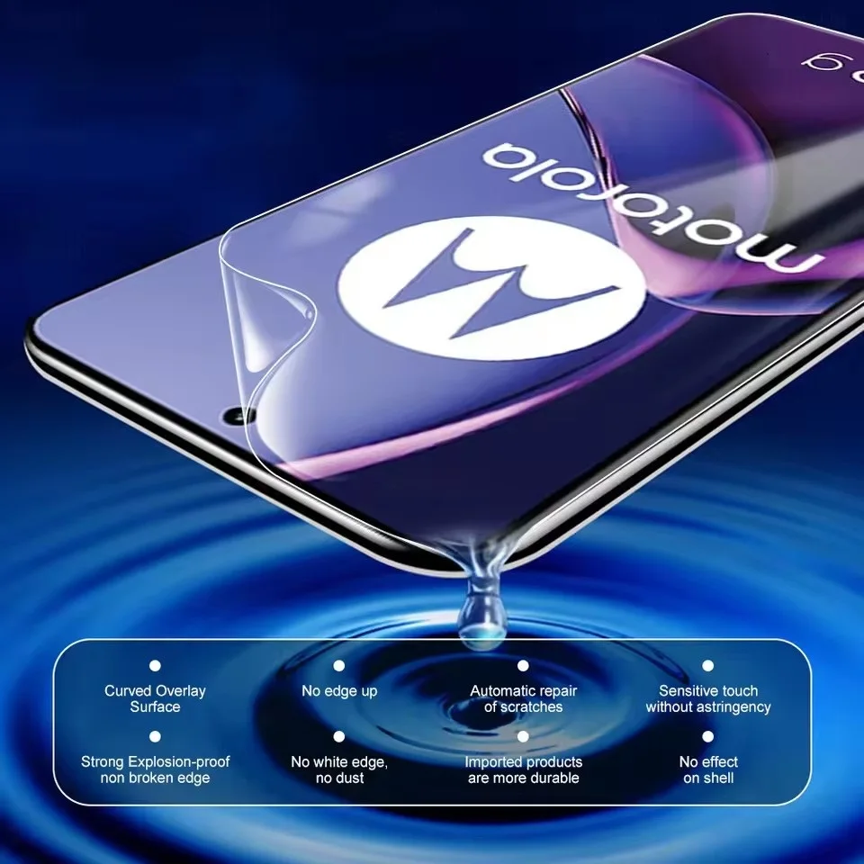 3 قطعة فيلم هيدروجيل لموتورولا موتو X50 الترا X40 G04S G04 G14 G24 G34 G54 G85 S30 X30 Pro G64 G84 واقي للشاشة #5