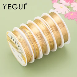 YEGUI M788, 보석 액세서리, 구리 와이어, 18k 금 도금, 0.3 미크론, 보석 만들기, diy 팔찌 목걸이, 한 롤/로트