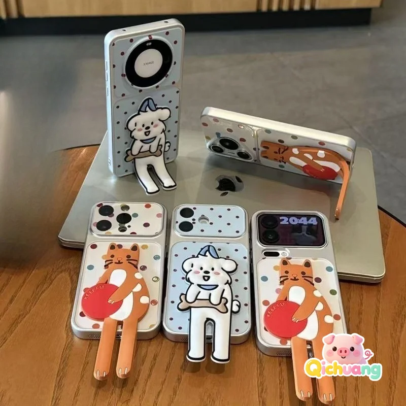 For Samsung Galaxy A23 A22 A22S M22 A21S A20 A20S A10 A10S M10S A02S M02S F02S Cat Foldable Kickstand Cases