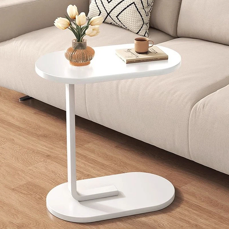 C Shaped Side Table Modern Light Luxury Style Small Coffee Table Living Room Portable Household Compact Tea Table