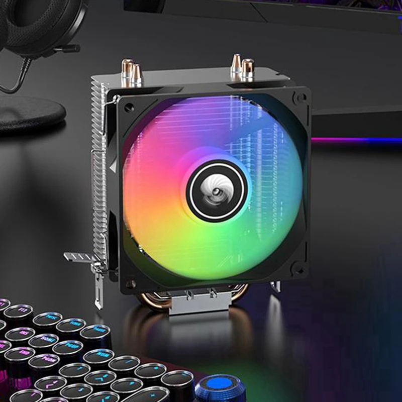 A200 Dual Heat Pipe Air Cooling Radiator Multi-Platform Silent CPU Radiator CPU Cooler With 92Mm RGB Silent Fan