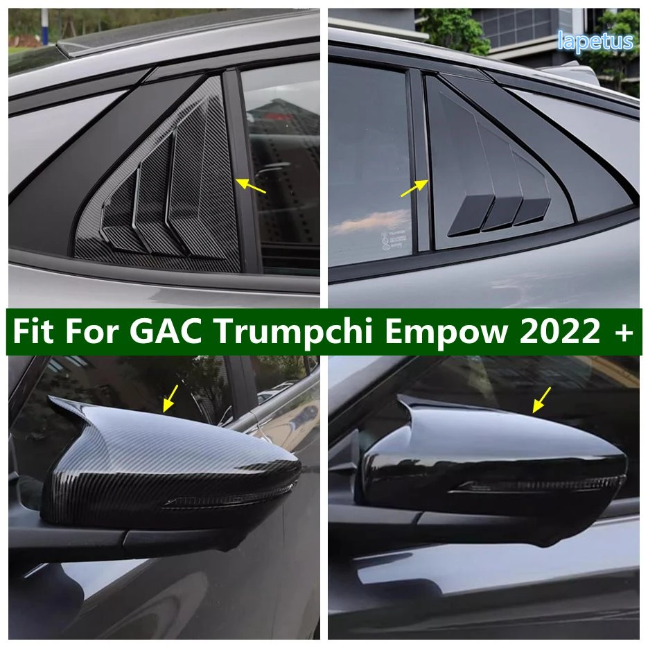 

For GAC Trumpchi Empow 2022 - 2024 Rear Window Louver Shutter Side Vents / Rearview Mirror Protector Cap Cover Trim Accessories