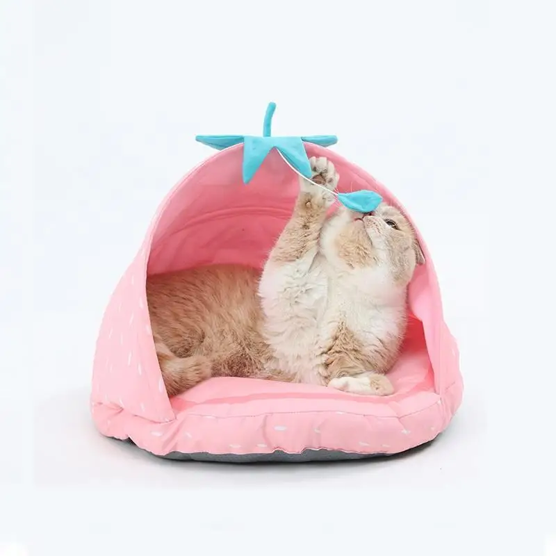 

New Fruit Cat Tent In Summer Can Be Folded The Cat Nest Is Breathable The Puppy Bed Is Small and The Dog Kennel Is Small Bed