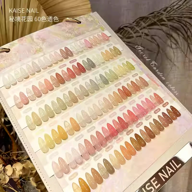 KAISE 60 colors Transparent color Nail gel set Nail salon 2024 New Hot sale Non-toxic UV gel Fashion Nail art kit Wholesale