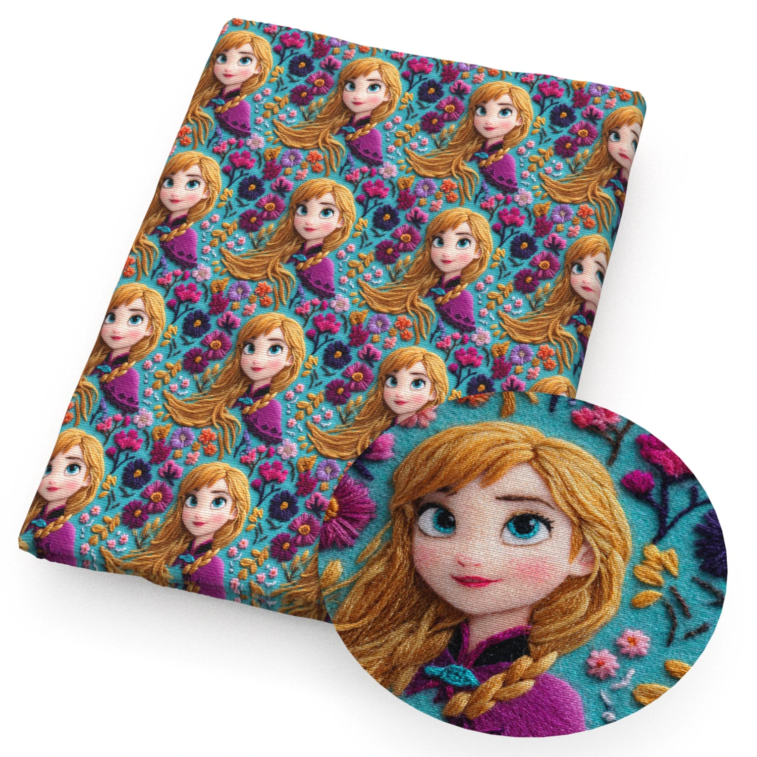 

50*145cm Disney Princess Patchwork Printed Polyester Cotton Fabric for Tissue Sewing Quilting Fabrics Needlework Material DIY Ha