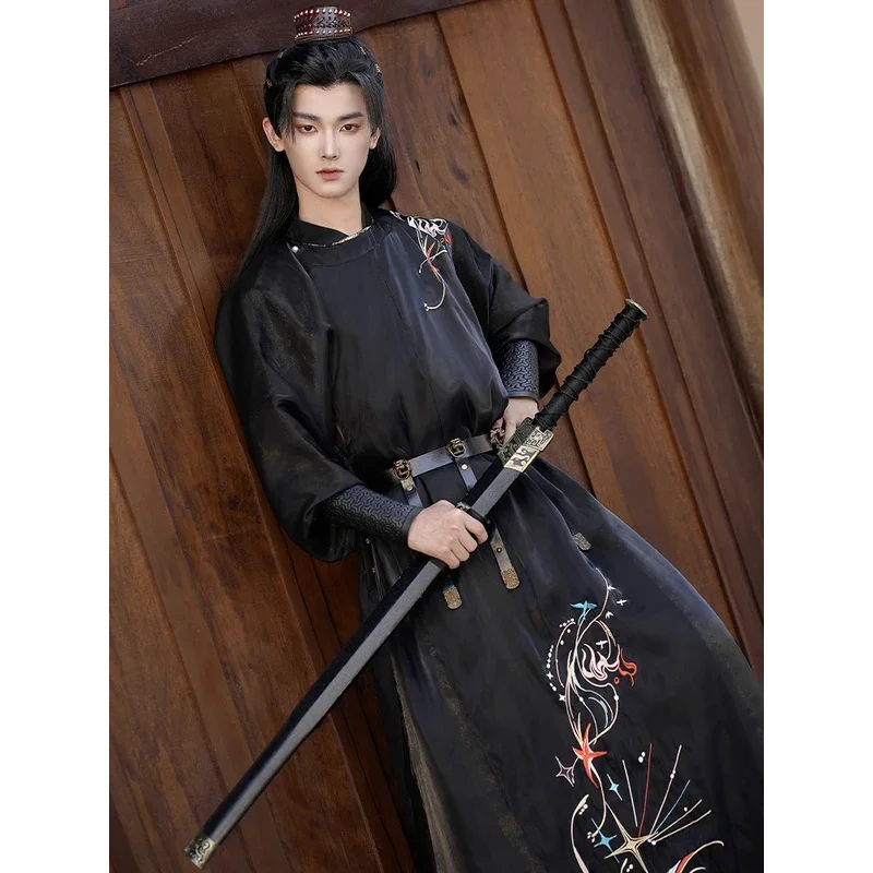 جديد الصينية الأصلية Hanfu الرجال تحلق الأسماك دعوى سلالة مينغ التقليدية الذكور الإناث عشاق الأزواج تأثيري الحرس الملكي فستان Bo