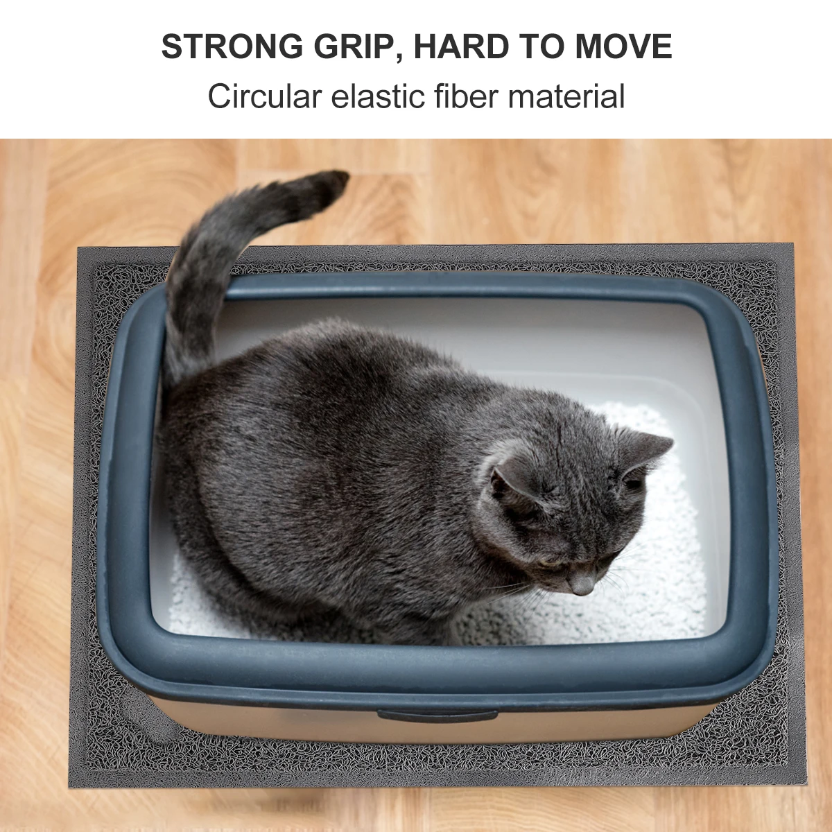 

1Pcs Cat Litter Mat Thick Waterproof Wear Resistant Floor Protector Splash-Proof Cat Cushion Durable Pet Supplies Grey