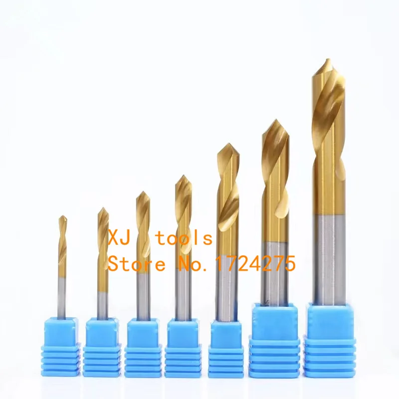 60 90 120 Degree High quality HSS Titanium NC Spot Drill Stub Spotting Location Center Drill Bit Prepare Guide Pilot Hole Tool