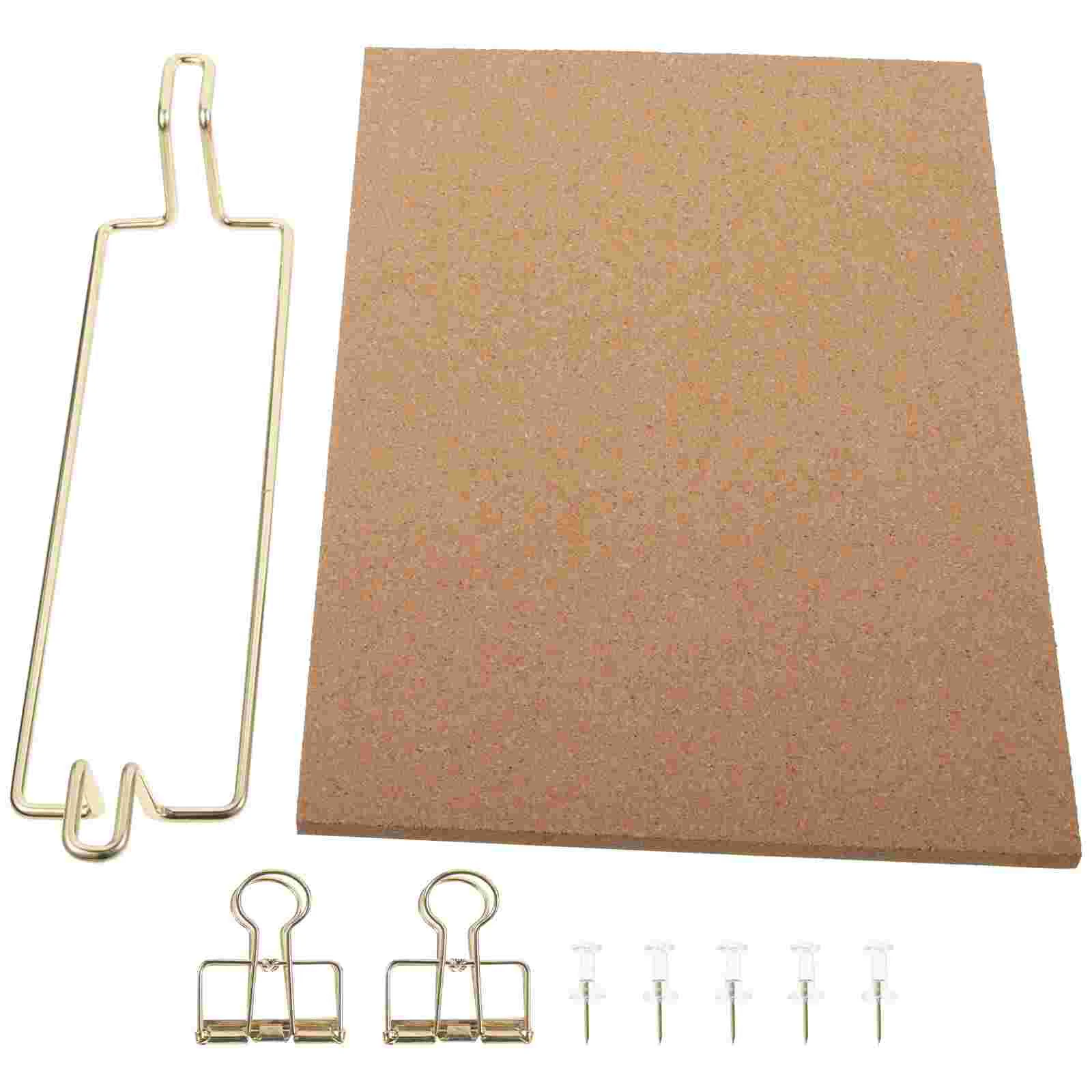 Cork Board Bulletin Board Message Boards Wooden Pin Memo Board Notice Board for Home Office (Rose Gold Base)