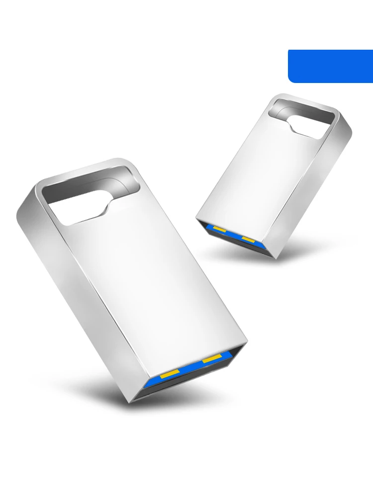 Mini Keychain USB Flash Drive, Metal Pen Drive 8GB 16GB 32GB 64GB 128GB USB3.0 Memory Stick Portable USB Stick