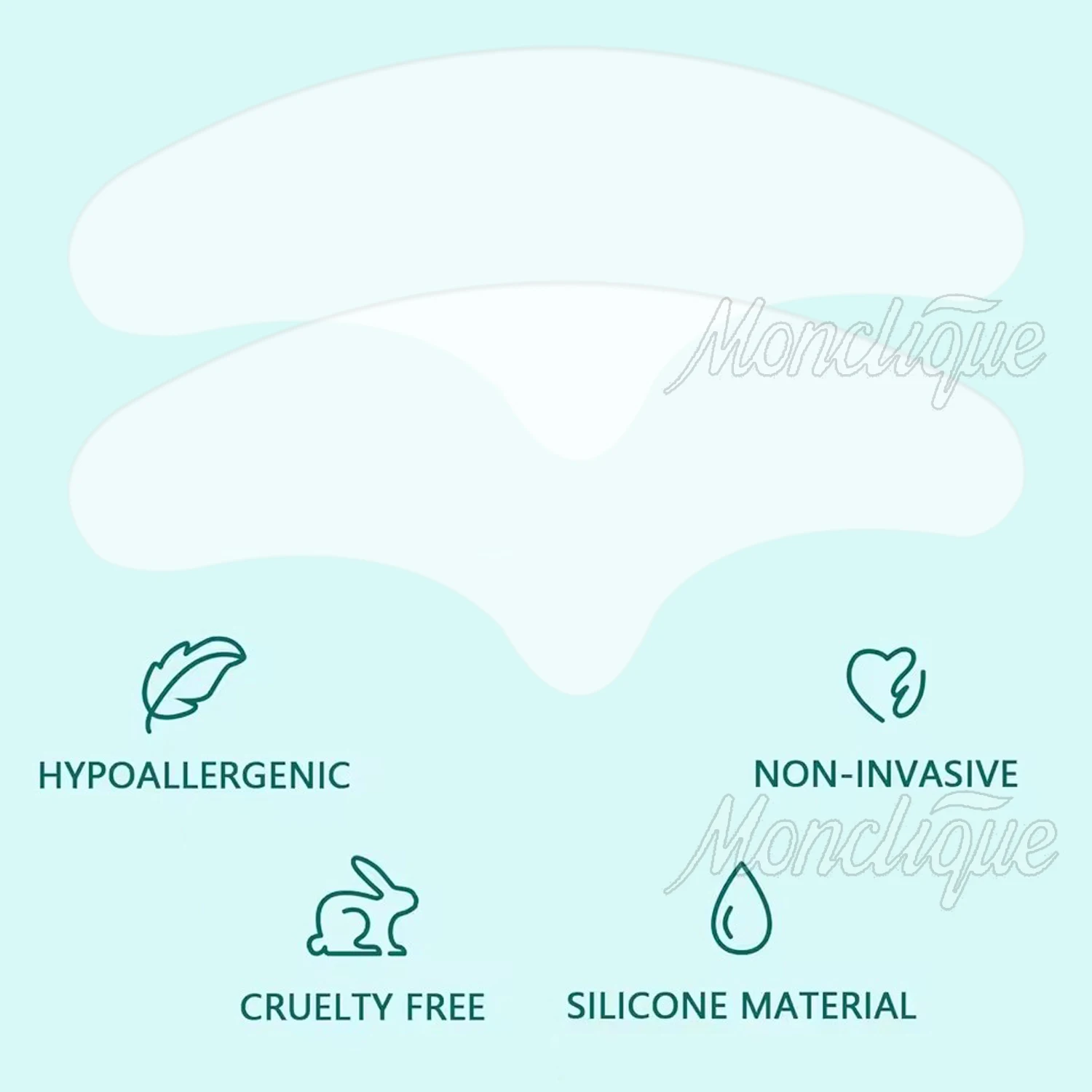 قابلة لإعادة الاستخدام المضادة للتجاعيد الجبين التصحيح سيليكون سيليكون التصحيح لينة مريحة يسهل حملها العناية بالوجه قناع عين أدوات العناية بالبشرة #4