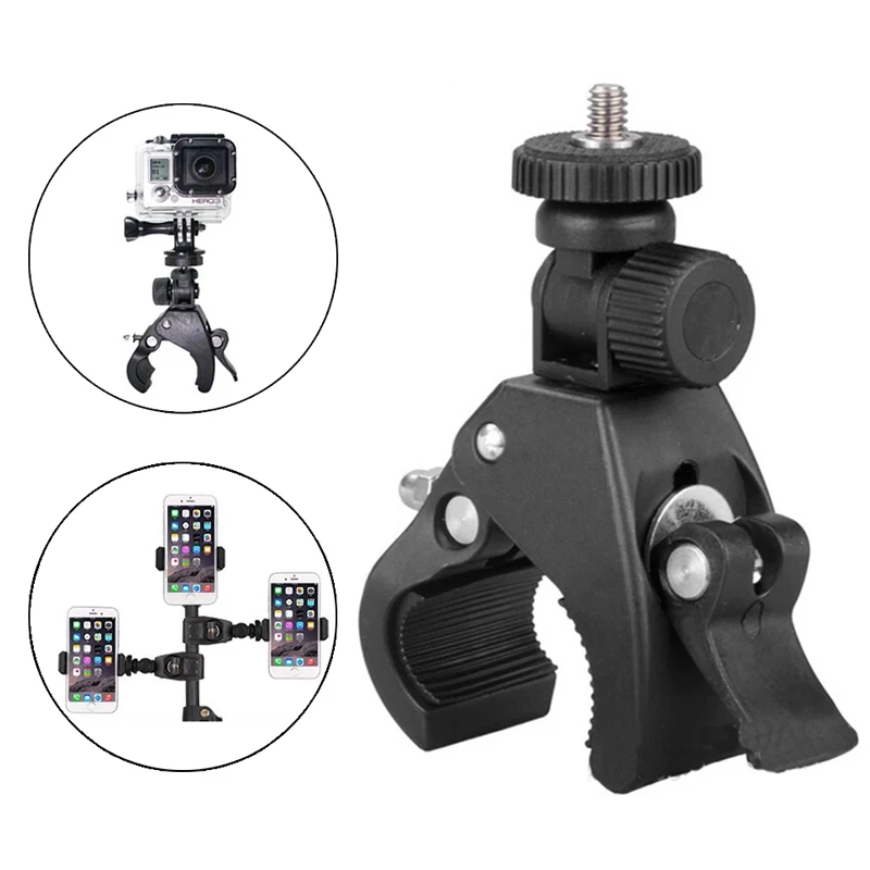 عالية الجودة 1/4 كاميرا DV DSLR دراجة دراجة المقود دعامة تثبيت مشبك ترايبود جبل برغي كليب لعقد شاشات كريستال بلورية كاميرا DSLR