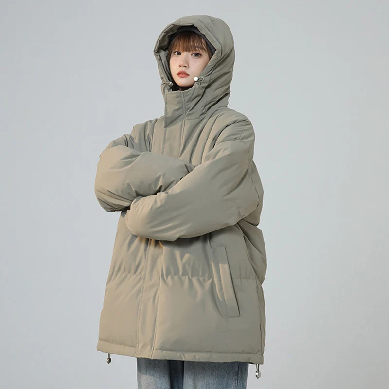 Women Short Jacket Winter New Parkas Thick Hooded Cotton Padded Jackets Coats Female Loose Parkas Oversize Outwear