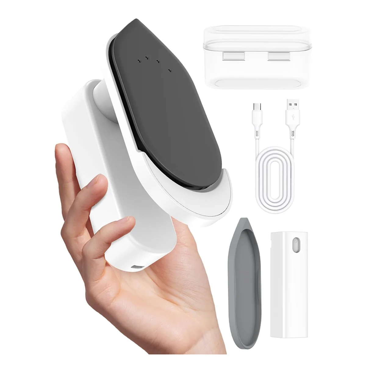 Cordless Travel Iron for Clothes,Mini Size Iron (No Steam),0.7 Lbs Light Weight Portable Iron,with Storage Box,Heat Pads-A07G