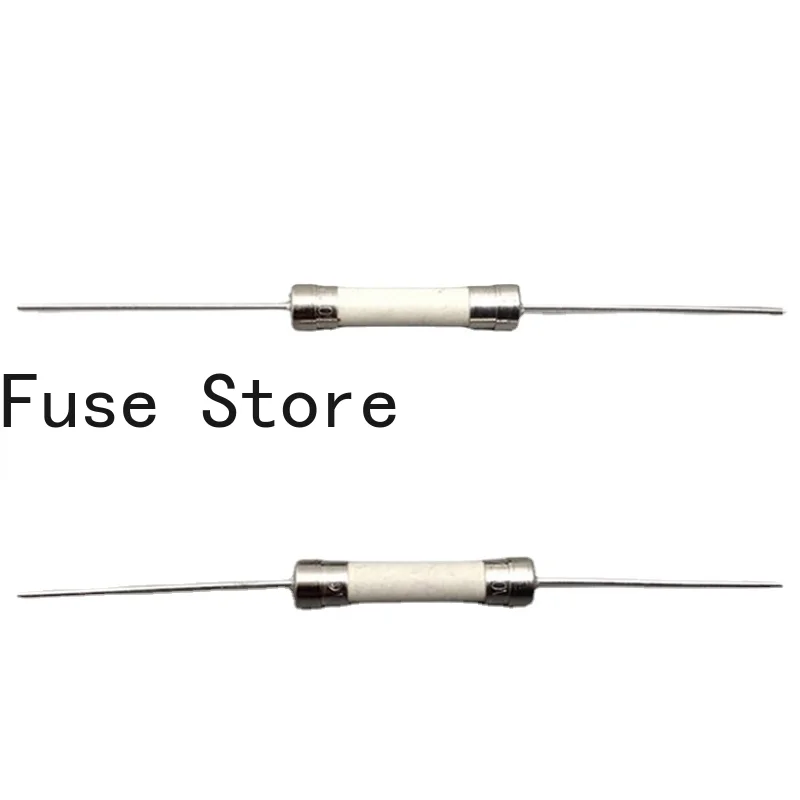 10PCS 6 * 32 Explosion-proof Ceramic Fuse Tube With Lead Pin Fast  F4A F5A F6.3A 250V