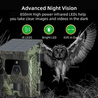 HC-600A Solar Wildlife 50MP 4K Video Trail Camera Night Vision 0.3s Motion Activated Garden Camera Outdoor Hunting Monitoring 4
