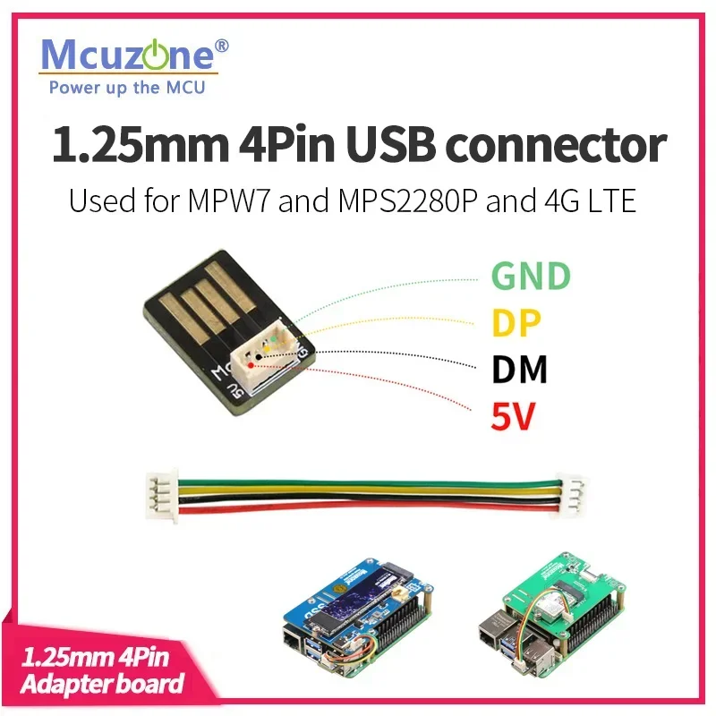 1.25Mm 4pin Usb Connector, Gebruikt Voor Mpw7 Of Mps 2280P Of 4G Lte