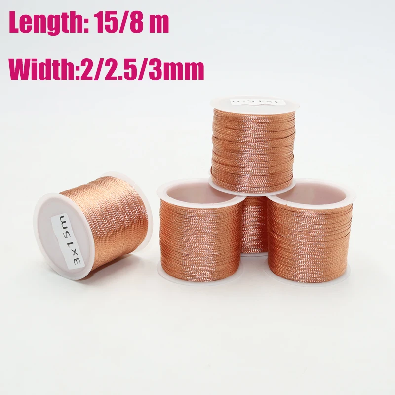 Length 15/8M 2.0/2.5/3.0mm Desoldering Braid Mesh Solder Wick Tin Remover Copper Wire for PCB BGA Welding Rework Soldering Tool