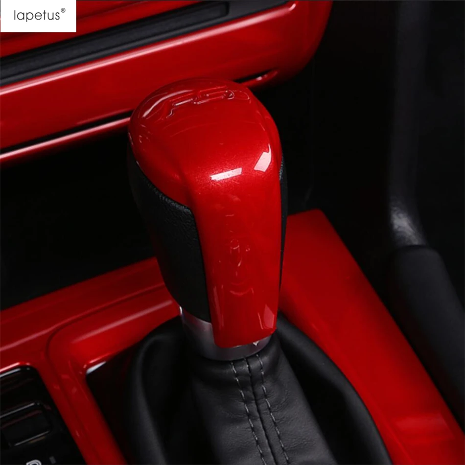 Red Accessories For Mazda 3 2014 - 2018 Window Lift Wheel Gear Panel Dashboard AC Air Handle Bowl Water Cup Holder Cover Trim