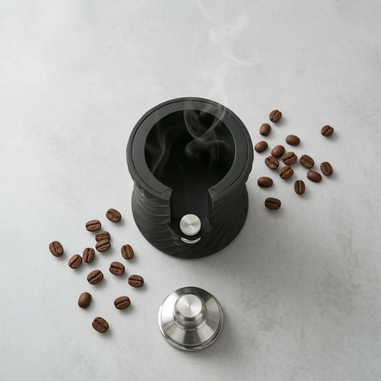 Coffee Tamping Stand Metal Portafilter Stand Adjustable Portafilter Holder Compact Footprint Coffee Tamper Holder Anti-Slip Base