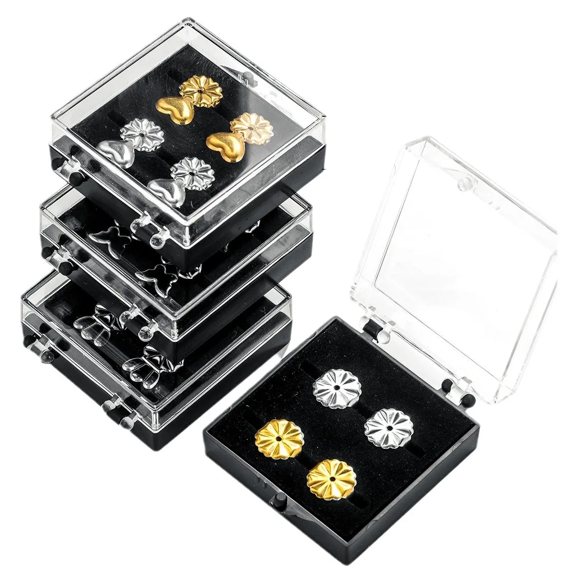 

10 Pieces Stainless Steel Earnail Assistive Device Anti sagging Fixed Buckle Lifting Device Jewelry Accessories