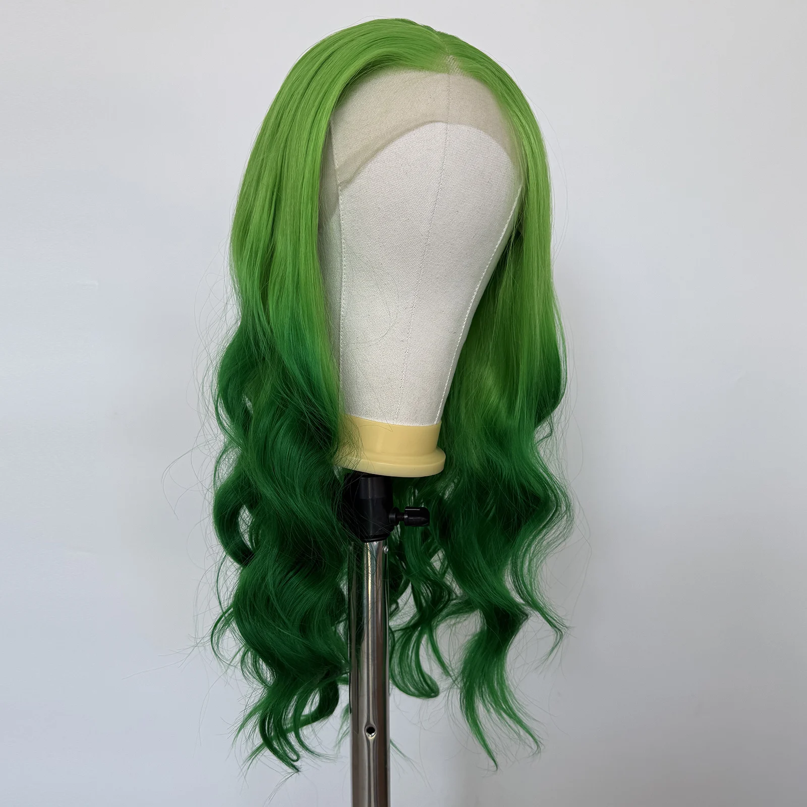 أومبير الأخضر طويل الجسم موجة شعر مستعار الاصطناعية 13X4 الدانتيل شعر مستعار أمامي للنساء مقاومة للحرارة شعري طبيعي ارتداء اليومي تأثيري الباروكات #4