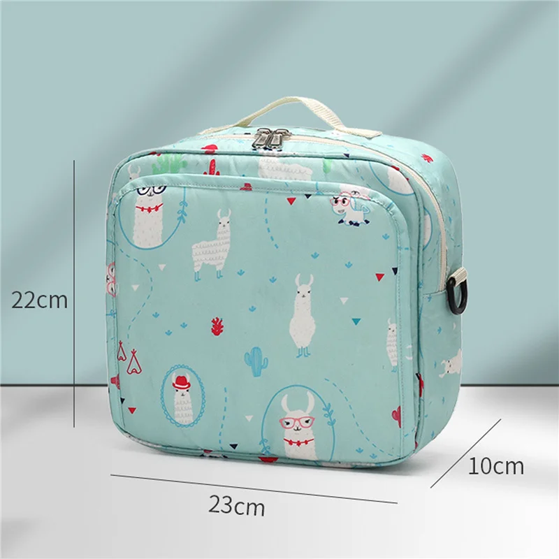 Diaper Bag Women Shoulder Bag Multifunctional Large Capacity Cartoon Print Mommy Bag for Hospital Delivery Travel