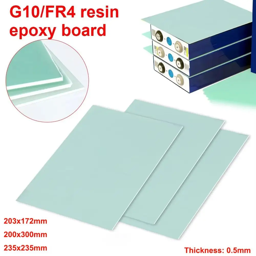 Light-green G10 FR4 Fiberglass Sheet 0.5mm Thick High Temperature Resistant Insulator Board Glass Fiber Board