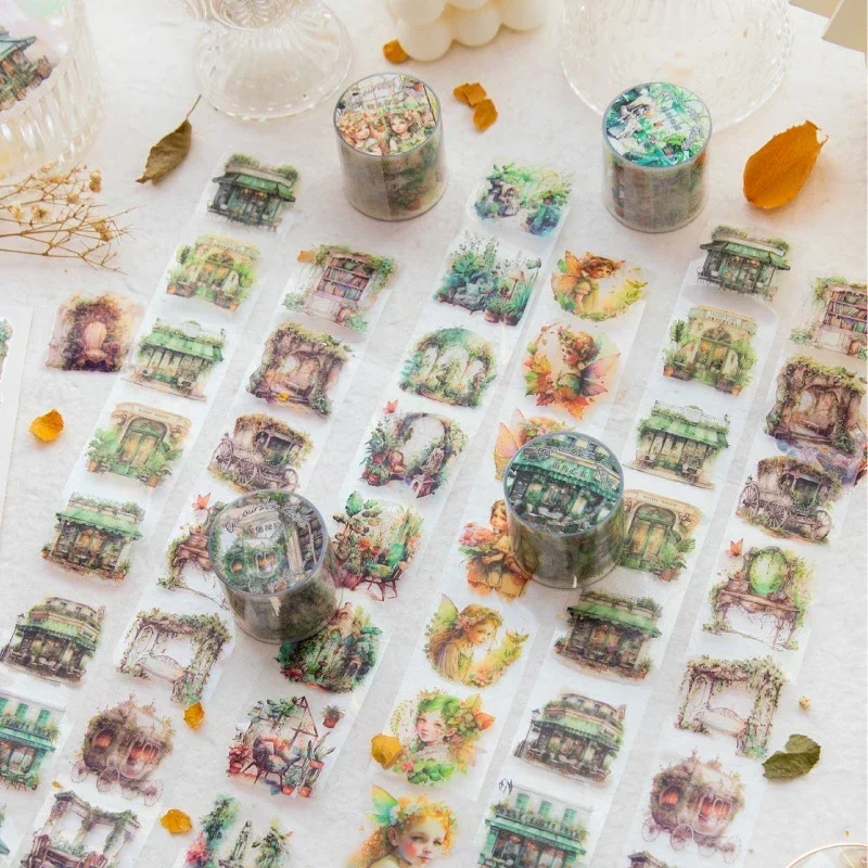 1 rolo 2m manual decoração castelo pet fita atende o adesivo 37.5mm * 2m retro loop adesivos estilo europeu material de escrita