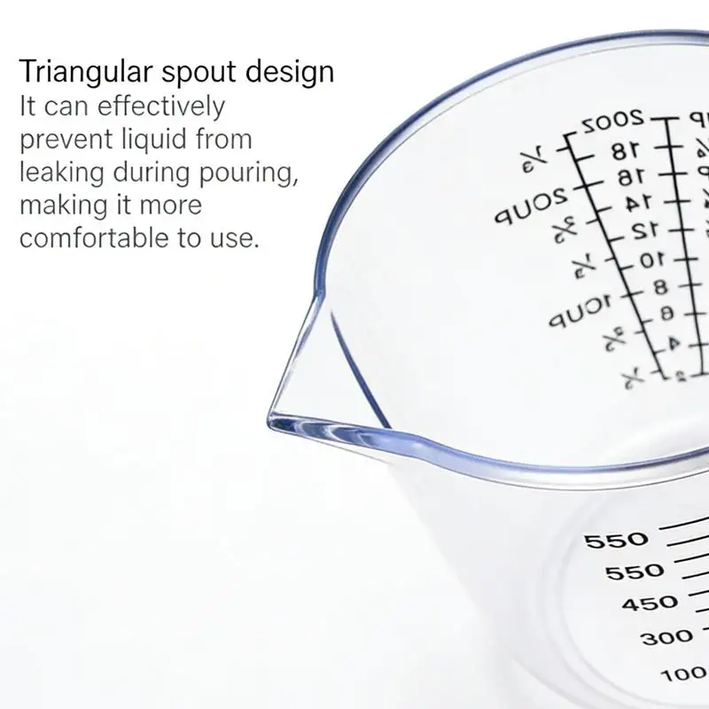 150/300/600/1000ml Baking Liquid Measuring Cups Scale Cup Plastic Mixing Cup
