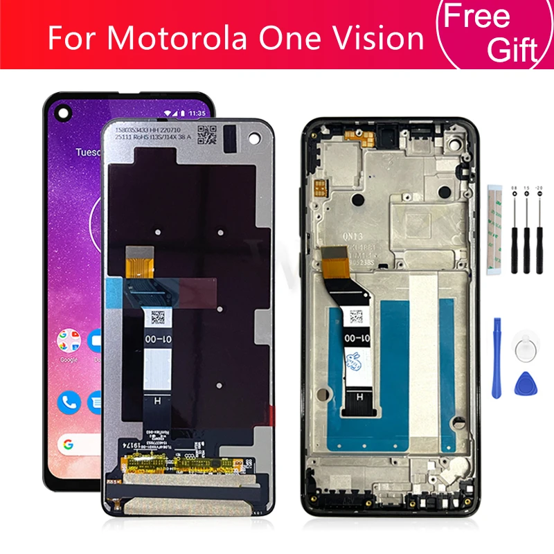 For Motorola Moto One Vision LCD Display Touch Screen Digitizer Assembly XT1970-1 XT1970-2 Screen Replacement Repair Parts