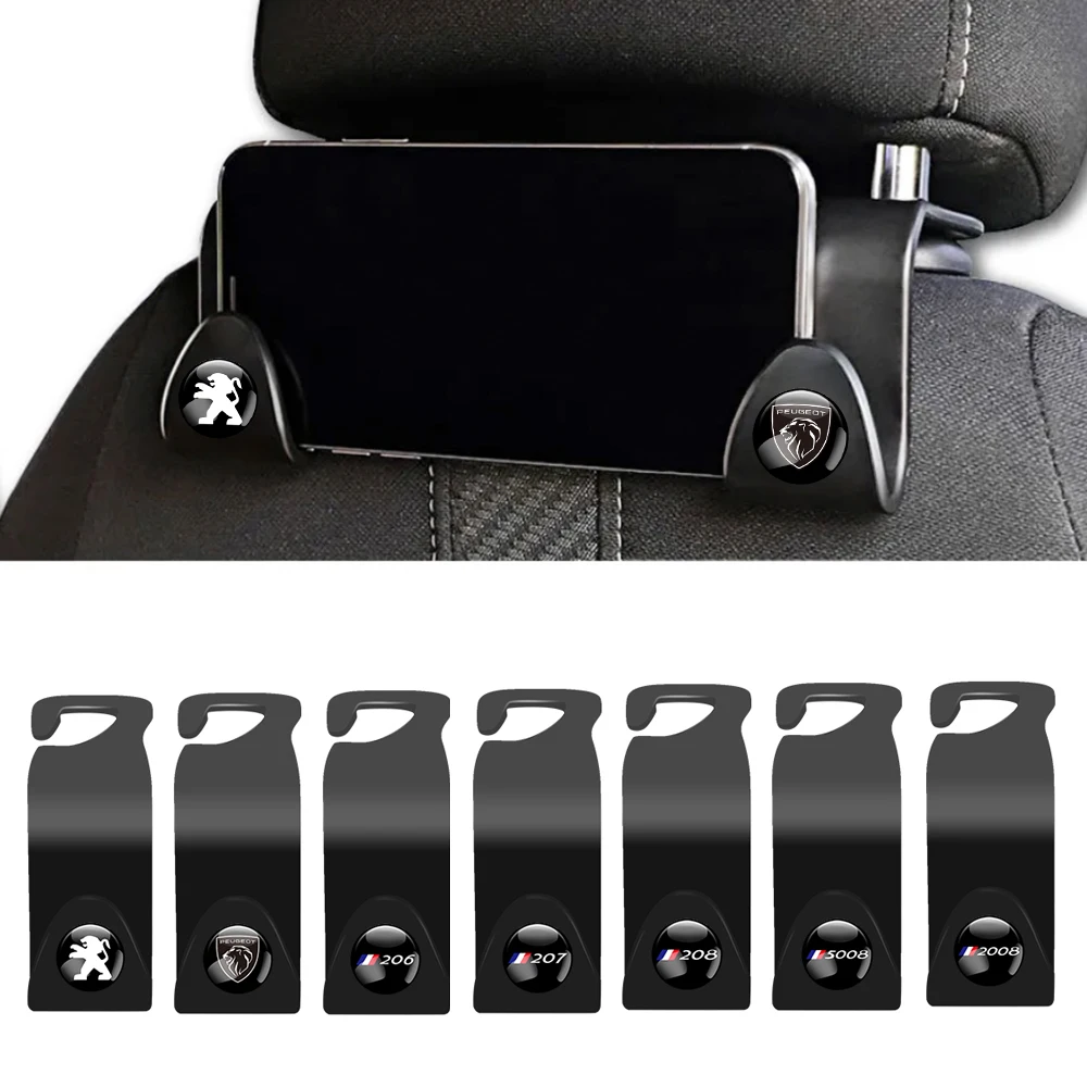 4Pcs Car Hidden Seat Back Hook Multi-function Storage Hook For Peugeot 407 508 2008 5008 307 308 3008 SW 206 207 208 107 106 205