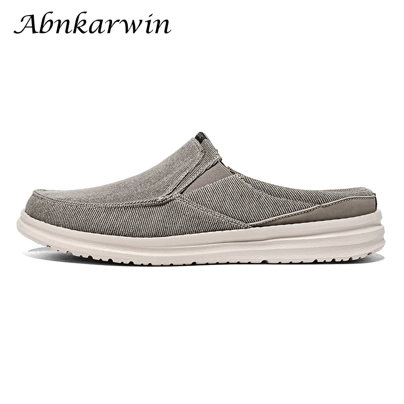 Half Shoes for Men Slip on Canvas Shoes Slippers Alpargatas Hombre Espadrilles Men's Spadrille