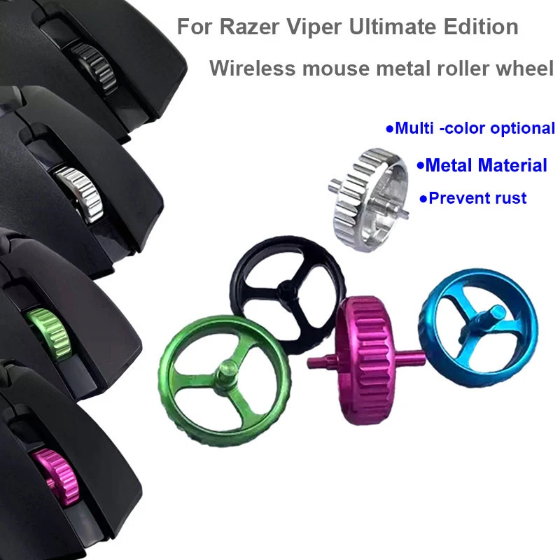 Custom Metal Scroll Wheel Replacement Repair Parts for Razer Viper Ultimate Wireless Dual-Mode Gaming Mouse with Rust Prevention