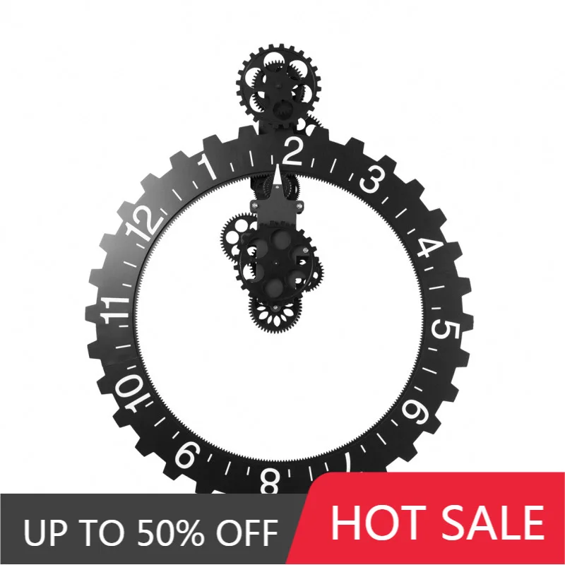 Classic Creative Home of the Continental Bell Gear Clock, Unique Amazing DIY Home Wall Clock, Admirable Rejor for Living Room