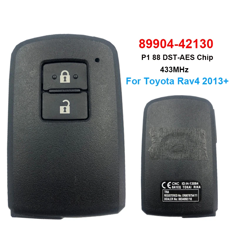 

CN007170 For Toyota Rav4 2013+ Smart Key 2 Buttons BA1EQ P1 88 DST-AES Chip 433MHz 89904-42130 Keyless Go