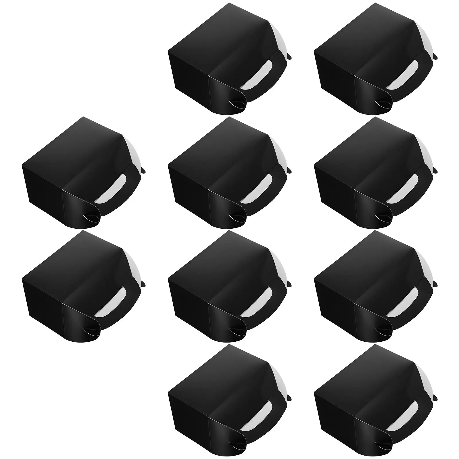 Caja de cartón para pasteles, caja con asa multifuncional, saludable y segura, para recuerdos de boda, golosinas para fiestas, galletas, cajas de regalo, 10 Uds.