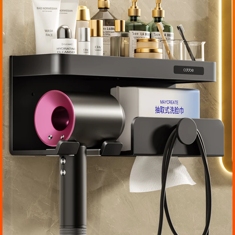 

Electric Hair Dryer Storage Rack Washstand Toothbrush Rack Bathroom Punch-Free Hair Dryer Storage Rack