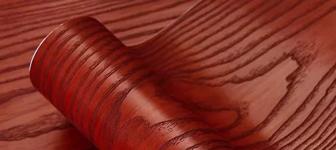 Red sandalwood 3d wood wallpaper chiffonnier self adhesive paper waterproof boeing film furniture
