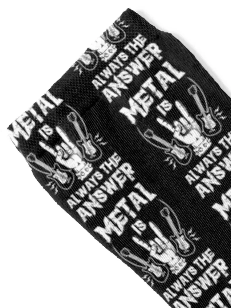 Metal is always the answer for heavy music electric guitar Socks crazy Children's Socks Women Men's