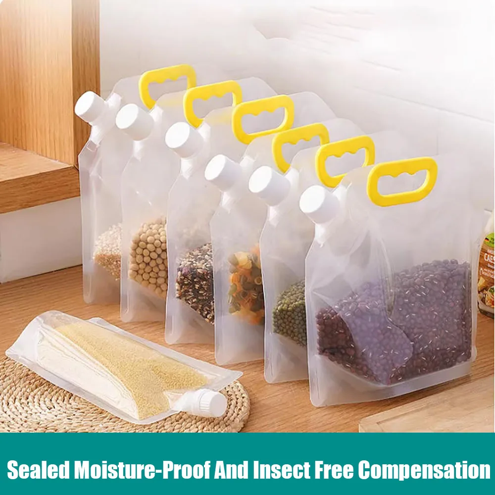 Premium Insect-Proof Airtight Grains Storage Bag with Nozzle Dispenser – Food-Grade Sealed Container for Rice, Beans Cereals