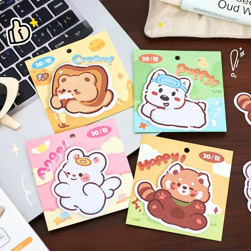 1Pcs/20sheet Cartoon Special-shaped Cute Students N Times Office Message Stickers Ticky Note Paper, Message Paper  Memo Pad